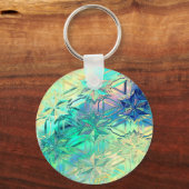 Niedliche Schneeflocken aus Hartglas Schlüsselanhänger (Vorderseite)