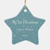 Niedliche Schneeflocken  Baby Keramik Ornament (Hinten)