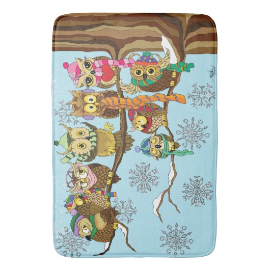 Niedliche Schneeflocken Badematte (Vorderseite Vertikal)