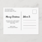 Niedliche Schneeflocken Foto Cat Meowy Weihnachten (Rückseite)