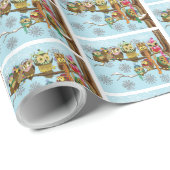 Niedliche Schneeflocken Geschenkpapier (Rolleneckpunkt)