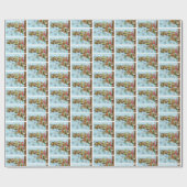 Niedliche Schneeflocken Geschenkpapier (Flach)