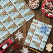 Niedliche Schneeflocken Geschenkpapier