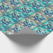 Niedliche Schneeflocken Geschenkpapier (Ecke)