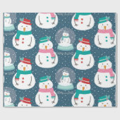 Niedliche Schneeflocken Geschenkpapier (Flach)