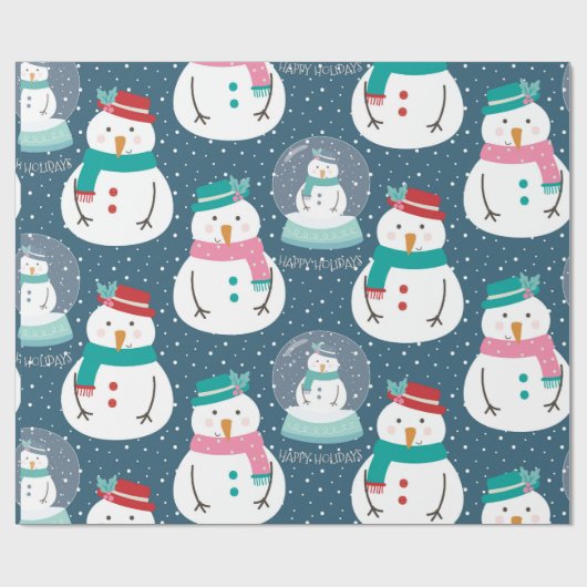 Niedliche Schneeflocken Geschenkpapier (Flach)