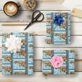 Niedliche Schneeflocken Geschenkpapier Set