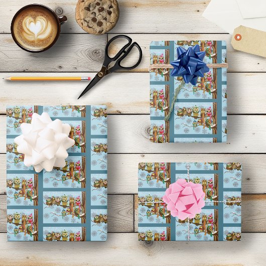 Niedliche Schneeflocken Geschenkpapier Set