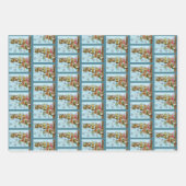 Niedliche Schneeflocken Geschenkpapier Set (Vorderseite 3)