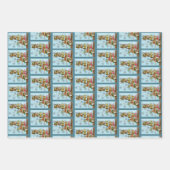 Niedliche Schneeflocken Geschenkpapier Set (Vorderseite 2)