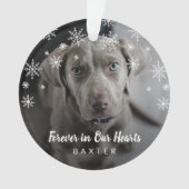 Niedliche Schneeflocken Hund Foto Haustier Memoria Ornament (Vorderseite)
