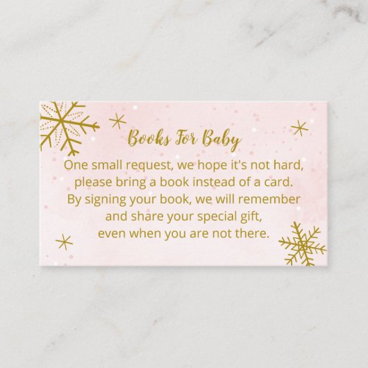 Niedliche Schneeflocken Kinderduschbücher für Baby Begleitkarte (Vorderseite)