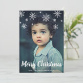 Niedliche Schneeflocken Moderne Weihnachten (Stehend Vorderseite)