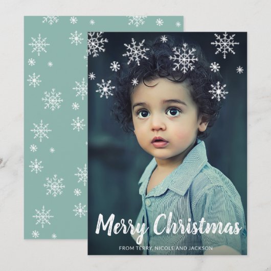 Niedliche Schneeflocken Moderne Weihnachten (Vorne/Hinten)