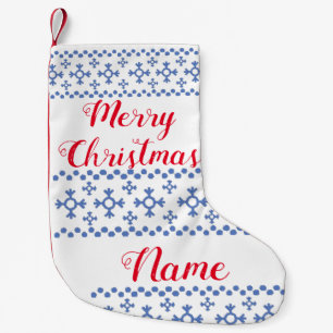 Niedliche Schneeflocken Muster Thunder_Cove Kleiner Weihnachtsstrumpf