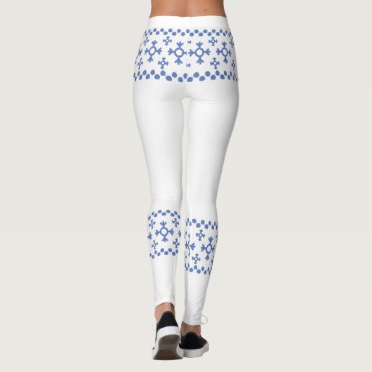 Niedliche Schneeflocken Muster Thunder_Cove Leggings (Rückseite)