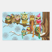 Niedliche Schneeflocken Rechteckiger Aufkleber (Vorderseite)