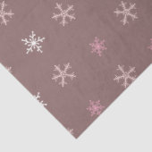 Niedliche Schneeflocken Weiß Silberbraun Rosa Weih Seidenpapier (Ausschnitt)