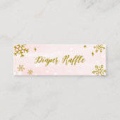 Niedliche Schneeflocken Winterdusche Windeln Winde Mini Visitenkarte (Vorderseite)