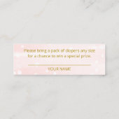 Niedliche Schneeflocken Winterdusche Windeln Winde Mini Visitenkarte (Rückseite)