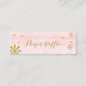 Niedliche Schneeflocken Winterdusche Windeln Winde Mini Visitenkarte (Vorderseite)