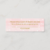 Niedliche Schneeflocken Winterdusche Windeln Winde Mini Visitenkarte (Rückseite)