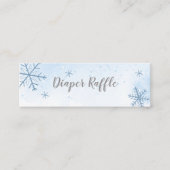 Niedliche Schneeflocken Winterdusche Windeln Winde Mini Visitenkarte (Vorderseite)