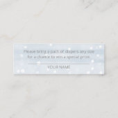 Niedliche Schneeflocken Winterdusche Windeln Winde Mini Visitenkarte (Rückseite)