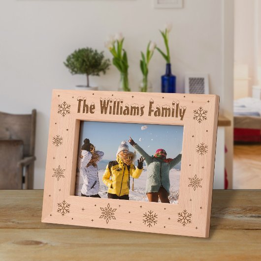 Niedliche Schneeflocken Winterwonderland Individue Geätzte Rahmen