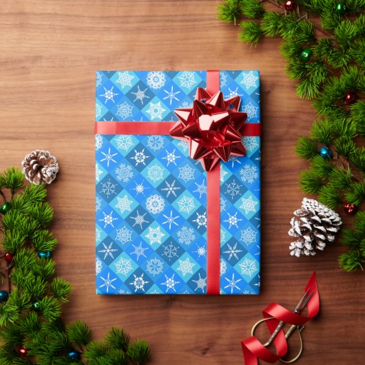 Niedliche Schneeflockenmuster Geschenkpapier (Feiertagsgeschenk)