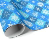 Niedliche Schneeflockenmuster Geschenkpapier (Rolleneckpunkt)
