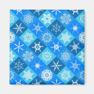 Niedliche Schneeflockenmuster Magnet