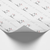 NIEDLICHE SCHNEEFRAU 'Let it Snow' Geschenkpapier (Ecke)