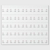 NIEDLICHE SCHNEEFRAU 'Let it Snow' Geschenkpapier (Flach)