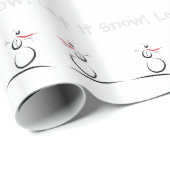 NIEDLICHE SCHNEEFRAU 'Let it Snow' Geschenkpapier (Rolleneckpunkt)