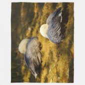 Niedliche Schneegänse träumen in der Sommersonne Fleecedecke (Vorderseite)