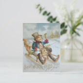 Niedliche Schneehornpräsente Postkarte (Stehend Vorderseite)