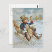 Niedliche Schneehornpräsente Postkarte (Vorne/Hinten)