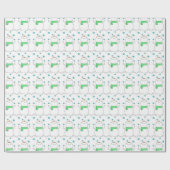 Niedliche Schneemänner mit Schneeflocken Geschenkpapier (Flach)