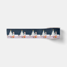 Niedliche Schneemänner mit Weihnachtsbaum