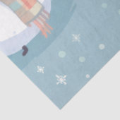 Niedliche Schneemänner Schneeflocken Eiszeit Seidenpapier (Ausschnitt)