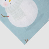 Niedliche Schneemänner Schneeflocken Eiszeit Seidenpapier (Ausschnitt)
