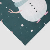 Niedliche Schneemänner Schneeflocken Pasta Seidenpapier (Ausschnitt)
