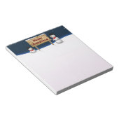 Niedliche Schneemänner wünschen frohe Weihnachten Notizblock (angewinkelt)