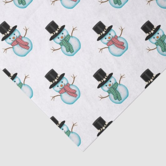 Niedliche Schneemännerkunst Seidenpapier (Ausschnitt)