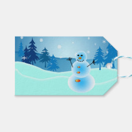 Niedliche Schneemobild Geschenkanhänger