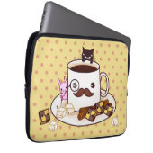 Niedliche Schnurrbartschale mit kawaii Tieren und Laptopschutzhülle (Vorne Rechts)