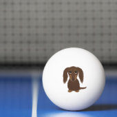 Niedliche Schokolade Braune Dackel Tischtennisball (Netto)