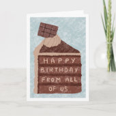 Niedliche Schokolade Cake Slice Happy Birthday Karte (Vorderseite)