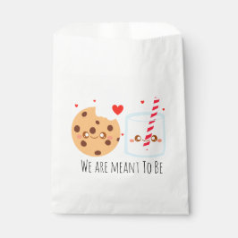 Niedliche Schokolade Chip Cookie und Milchglas Geschenktütchen